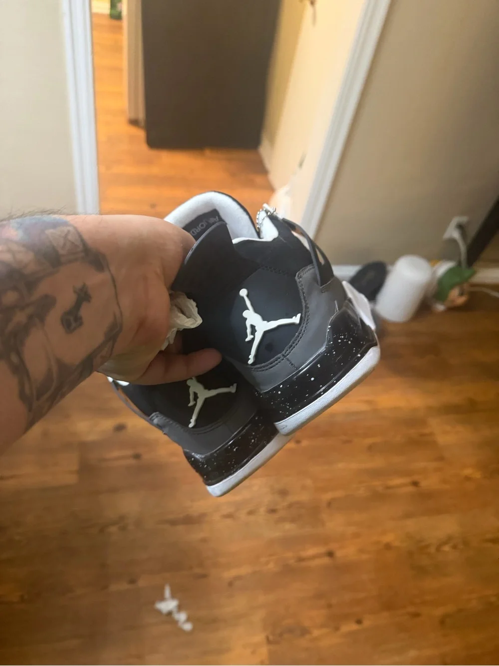 Jumpman High-Top Sneakers in Black and White